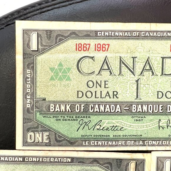 Bank of Canada 8 x 1967 Centennial 1867 1967 $1 Bills! - Picture 3 of 8